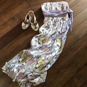 BCBG strapless long dress